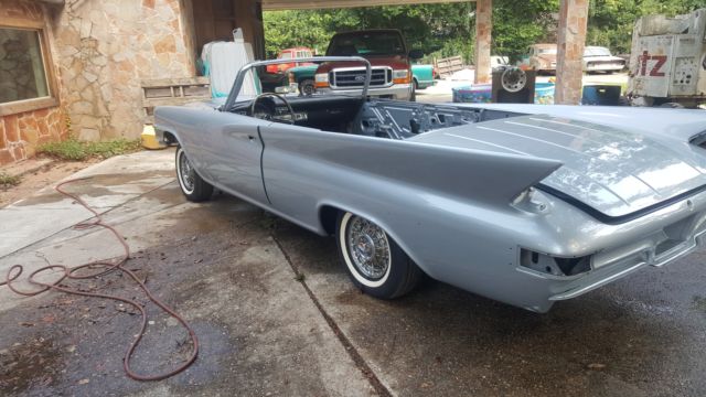 1961 Imperial Silver Chrysler 300 Series Convertible