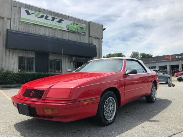 1992 Red Chrysler LeBaron Convertible