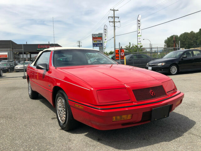 1992 Red Chrysler LeBaron Convertible