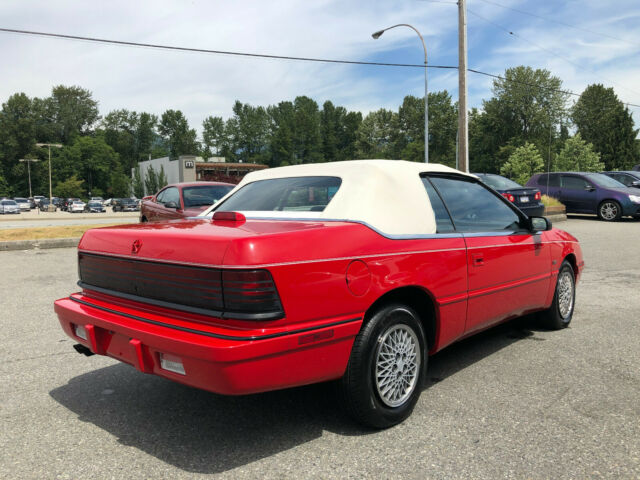 1992 Red Chrysler LeBaron Convertible