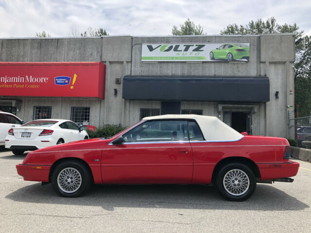 1992 Red Chrysler LeBaron Convertible