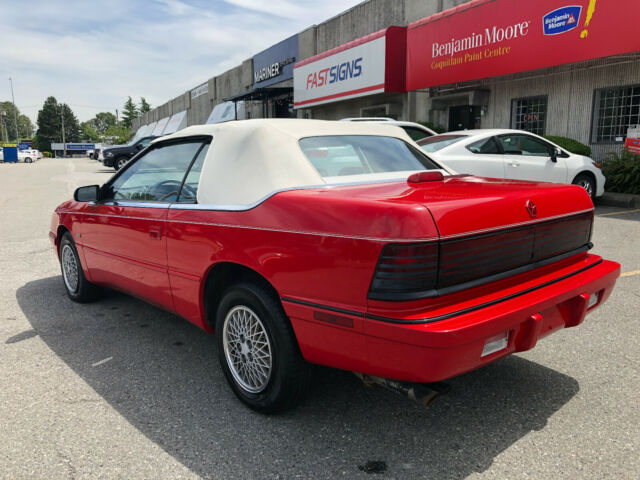 1992 Red Chrysler LeBaron Convertible