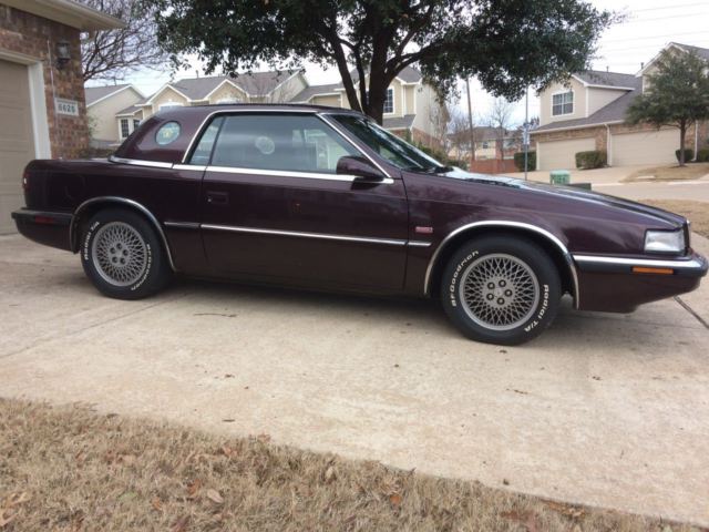 1989 Royal Cabernet Pearl Coat (available in 1989 only) Chrysler TC by Maserati