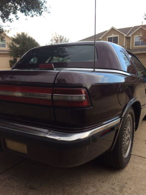 1989 Royal Cabernet Pearl Coat (available in 1989 only) Chrysler TC by Maserati