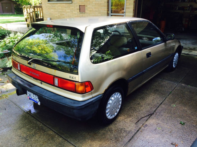 1988 gold Honda Civic Hatchback