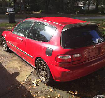 1993 Red Honda Civic Hatchback