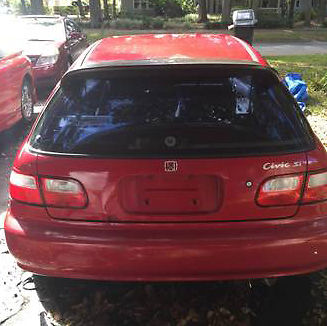 1993 Red Honda Civic Hatchback