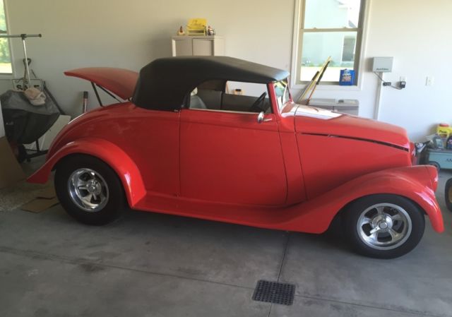 1933 Red Willys Cabriolet Coupe