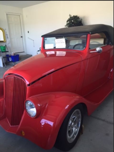 1933 Red Willys Cabriolet Coupe