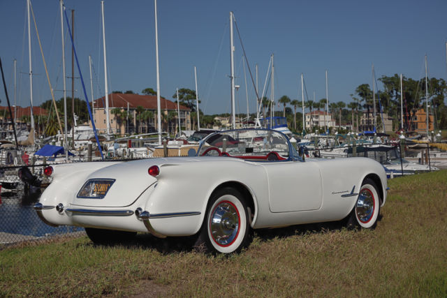 1953 White Chevrolet Corvette Convertible
