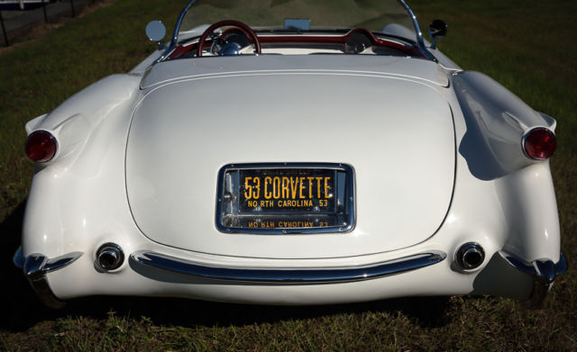 1953 White Chevrolet Corvette Convertible