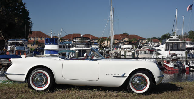1953 White Chevrolet Corvette Convertible