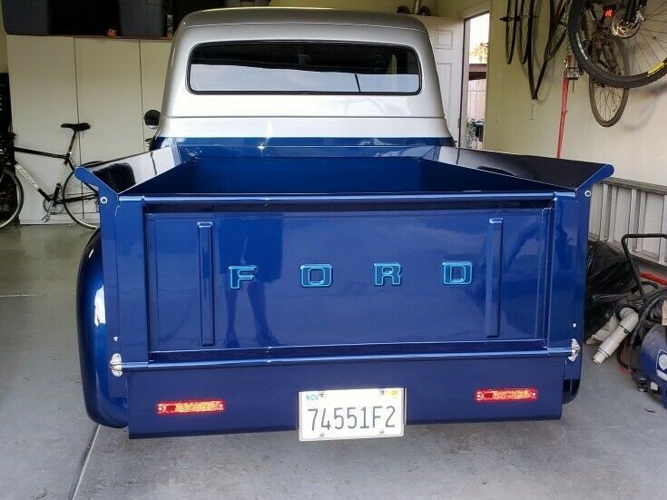 1955 Blue and silver Ford F-100 Standard Cab Pickup