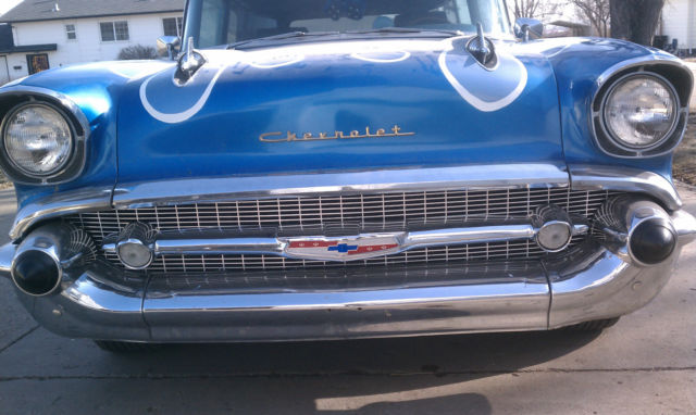 1957 Blue Chevrolet Bel Air/150/210 Wagon