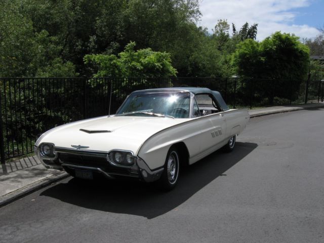 1963 White Ford Thunderbird Convertible