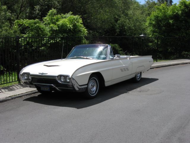 1963 White Ford Thunderbird Convertible