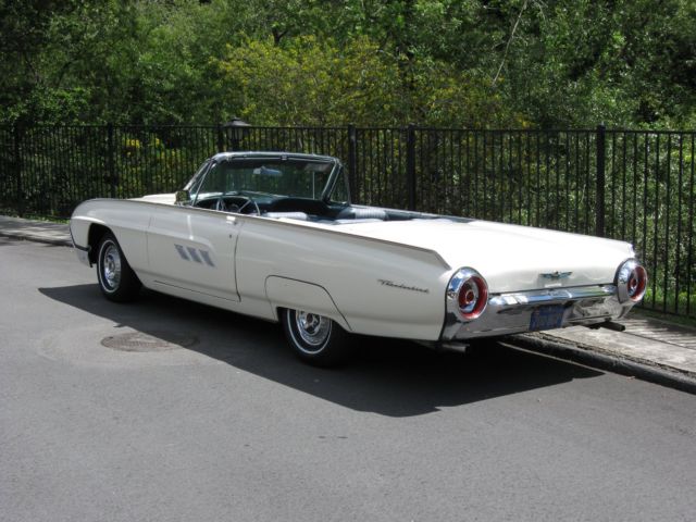1963 White Ford Thunderbird Convertible