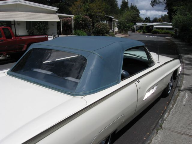 1963 White Ford Thunderbird Convertible