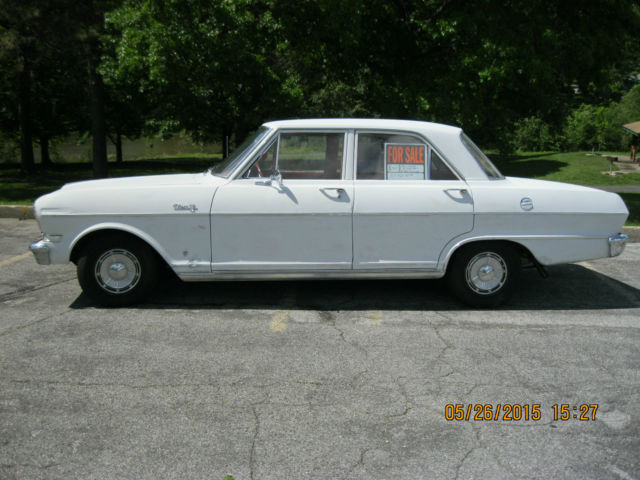 1964 White Chevrolet Nova Sedan