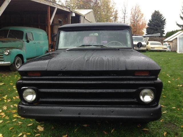 1965 Satin Black Chevrolet C-10 Panel