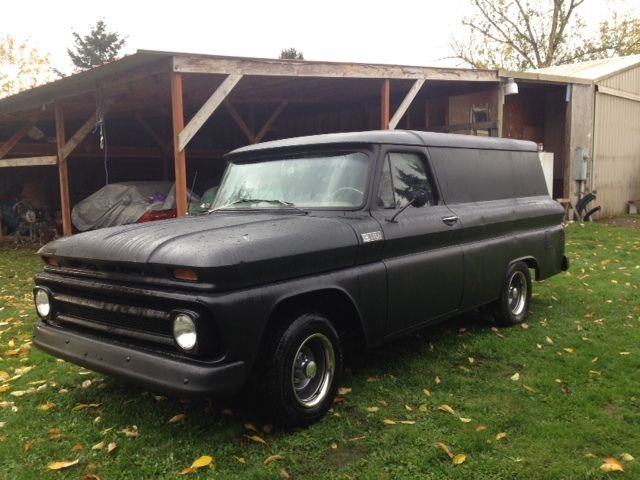 1965 Satin Black Chevrolet C-10 Panel