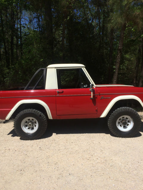 1966 Red/White Ford Bronco half cab