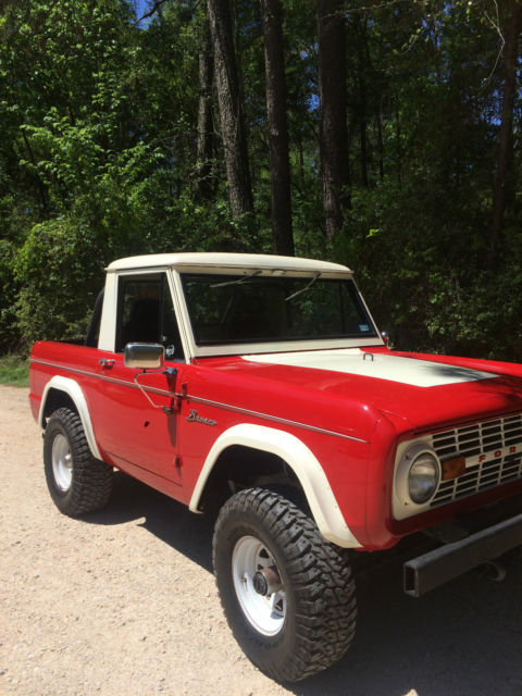 1966 Red/White Ford Bronco half cab
