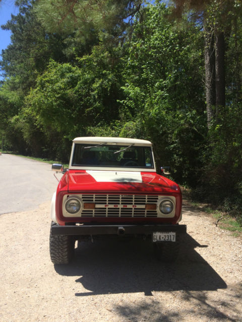 1966 Red/White Ford Bronco half cab