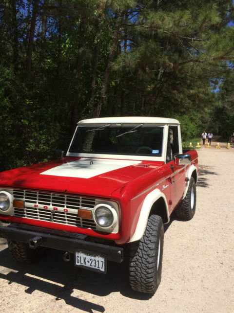 1966 Red/White Ford Bronco half cab
