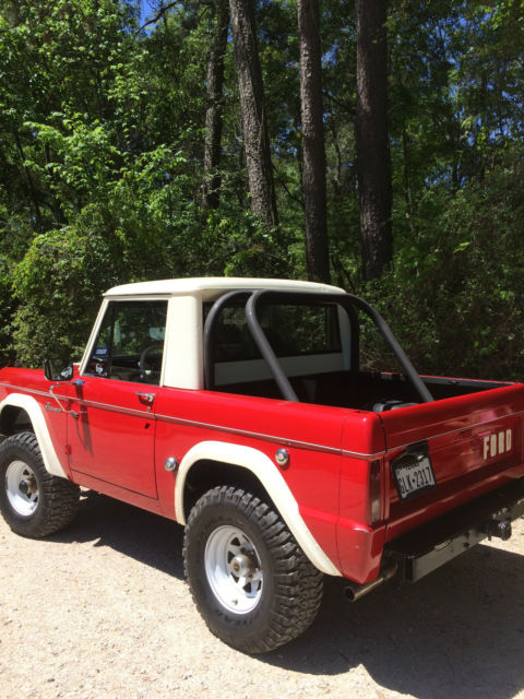 1966 Red/White Ford Bronco half cab