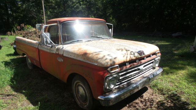 1966 Red/White Ford F-100 2 Door Pickup