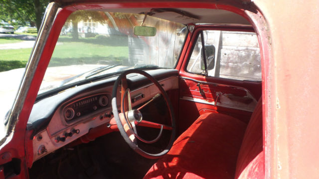 1966 Red/White Ford F-100 2 Door Pickup