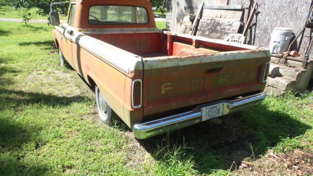1966 Red/White Ford F-100 2 Door Pickup