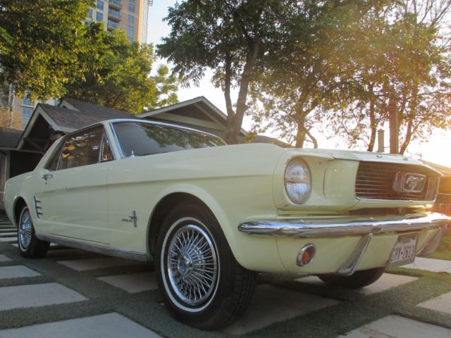 1966 Yellow Ford Mustang Coupe