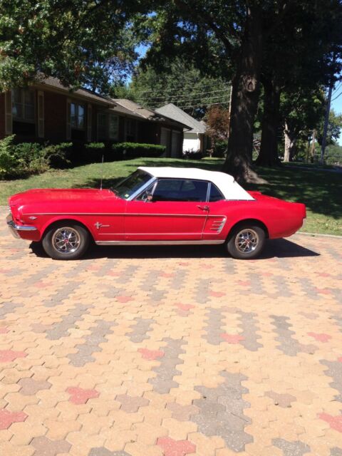 1966 Red Ford Mustang Convertible