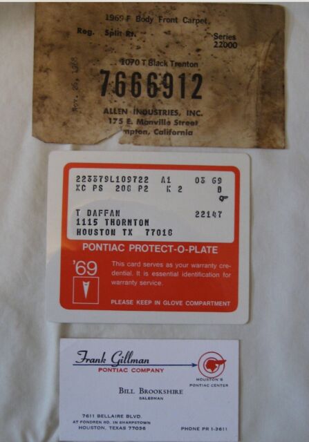 1969 Silver Pontiac Firebird Coupe