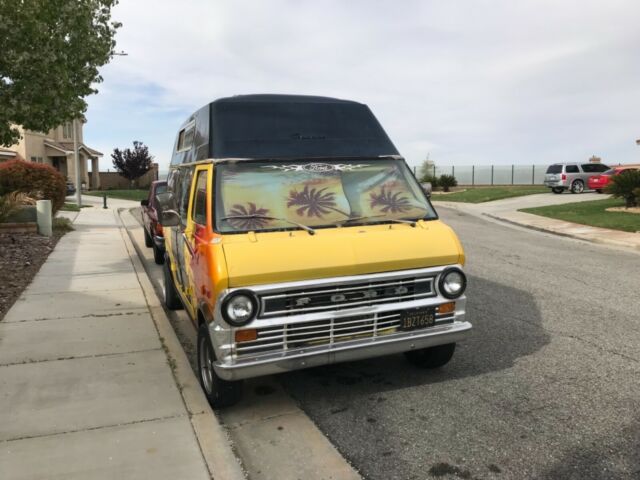 1970 Yellow Ford E-Series Van Van Camper