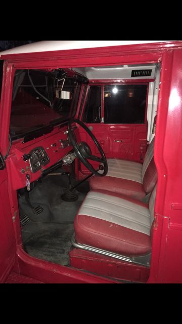 1970 Red Toyota Land Cruiser Extended Jeep