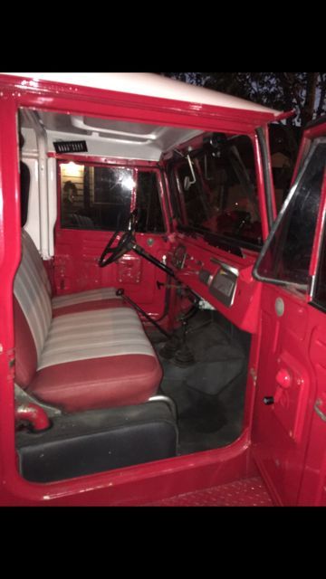 1970 Red Toyota Land Cruiser Extended Jeep