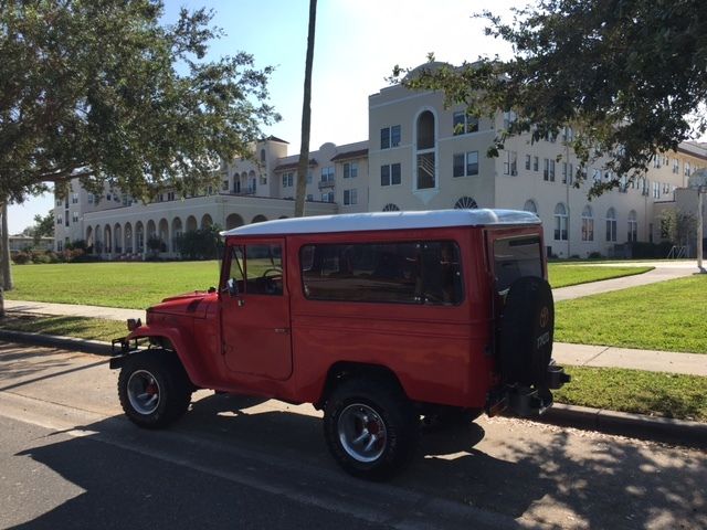 1970 Red Toyota Land Cruiser Extended Jeep