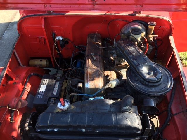 1970 Red Toyota Land Cruiser Extended Jeep