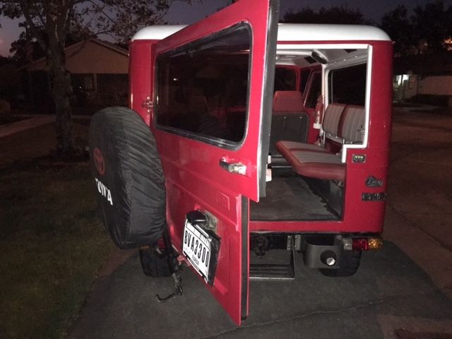 1970 Red Toyota Land Cruiser Extended Jeep