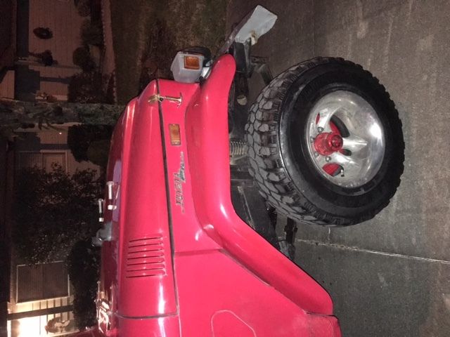 1970 Red Toyota Land Cruiser Extended Jeep