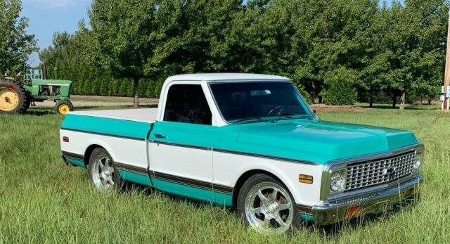 1972 Seafoam Green and White Chevrolet C-10 Standard Cab -SWB