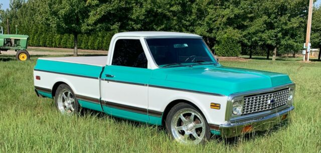 1972 Seafoam Green and White Chevrolet C-10 Standard Cab -SWB