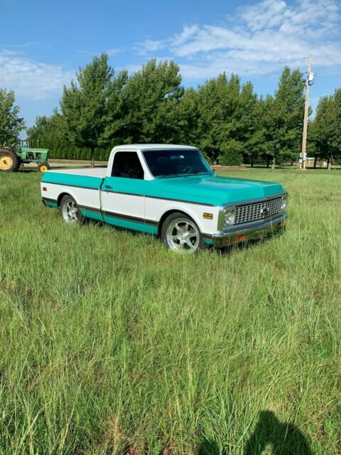 1972 Seafoam Green and White Chevrolet C-10 Standard Cab -SWB