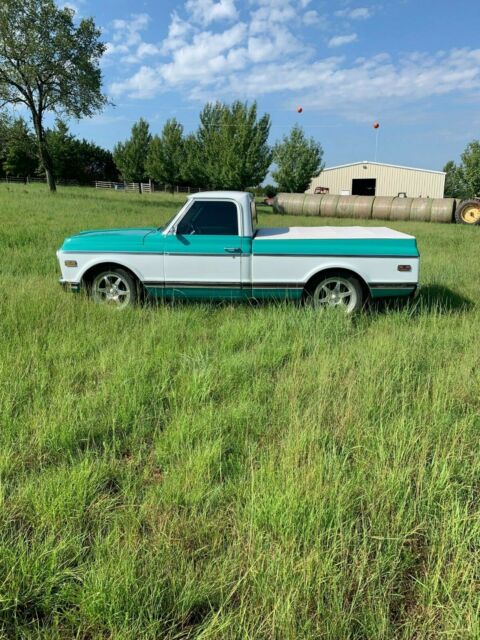 1972 Seafoam Green and White Chevrolet C-10 Standard Cab -SWB