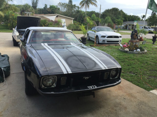 1973 Black Ford Mustang Convertible