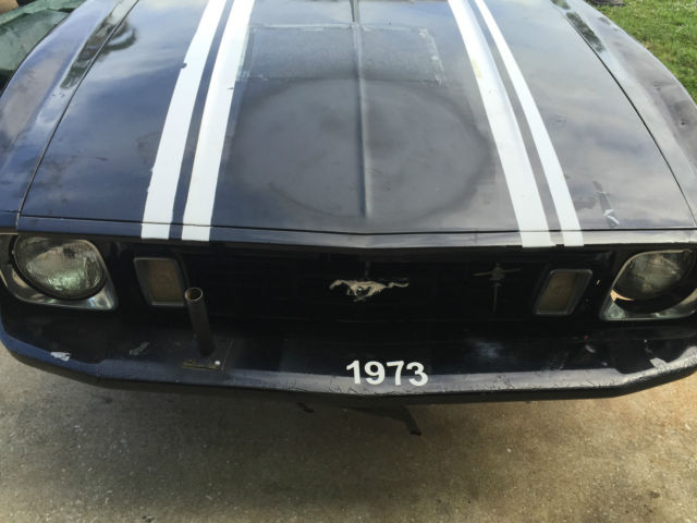 1973 Black Ford Mustang Convertible
