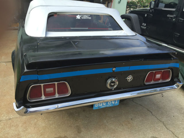 1973 Black Ford Mustang Convertible